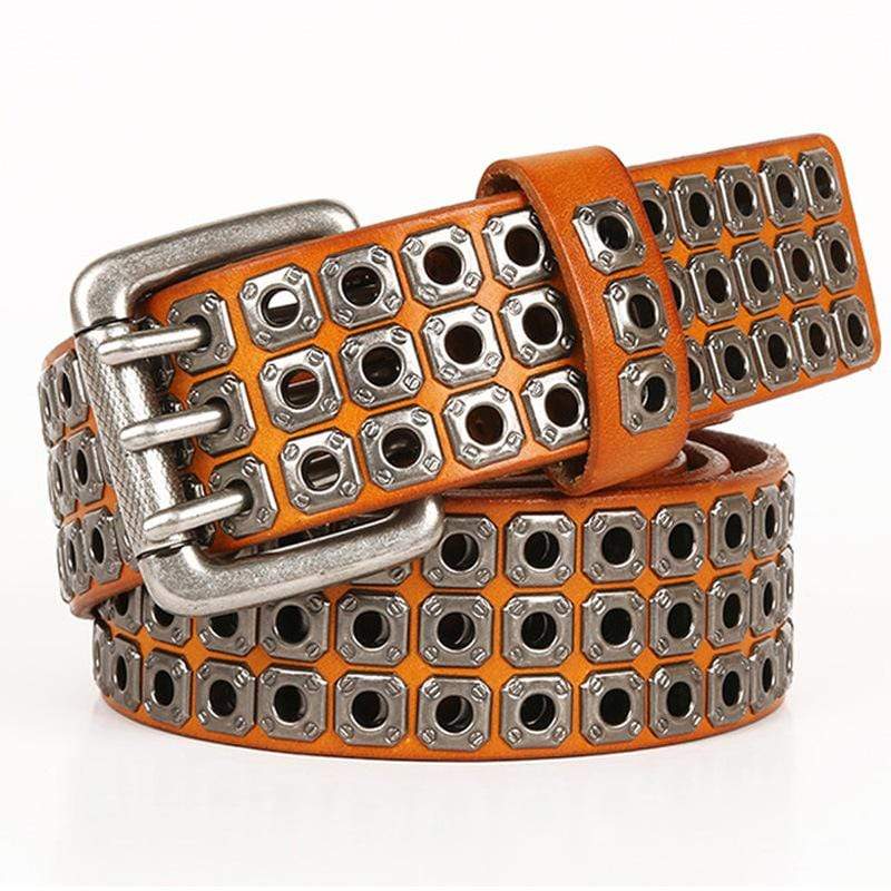 Men's Gothic Belts With Sqaure Rivets - Image 3