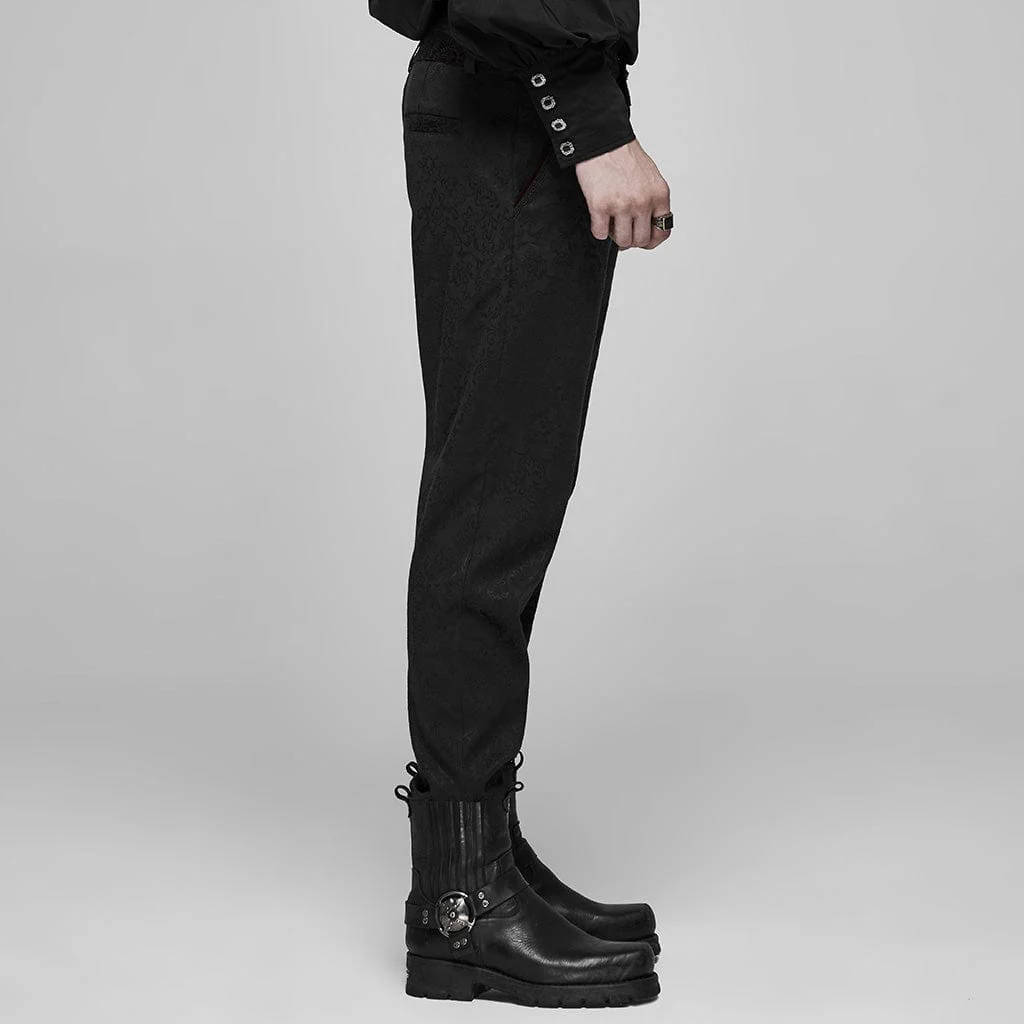 Men's Gothic Blood Jacquard Suit Pants - Image 2