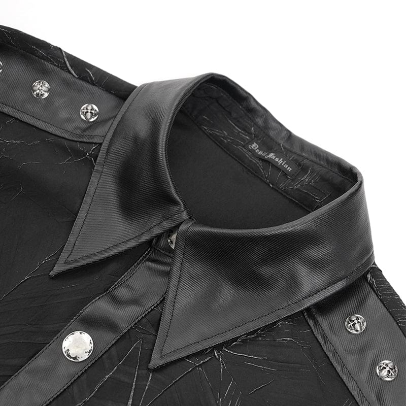 Men's Gothic Chain Buckle-up Shirt - Image 10