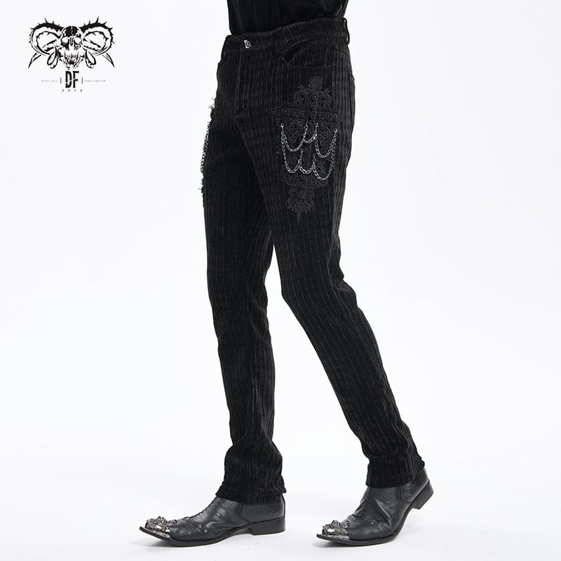 Men's Gothic Chain Crochet Trousers - Image 2