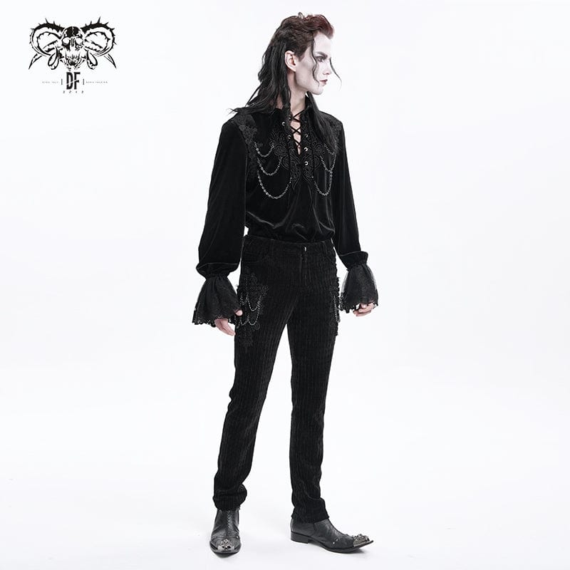 Men's Gothic Chain Crochet Trousers - Image 5