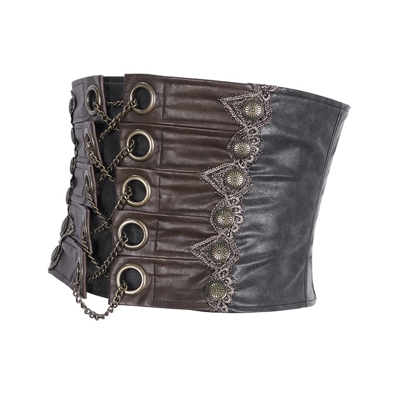 Men's Gothic Chain Faux Leather Belt - Image 6