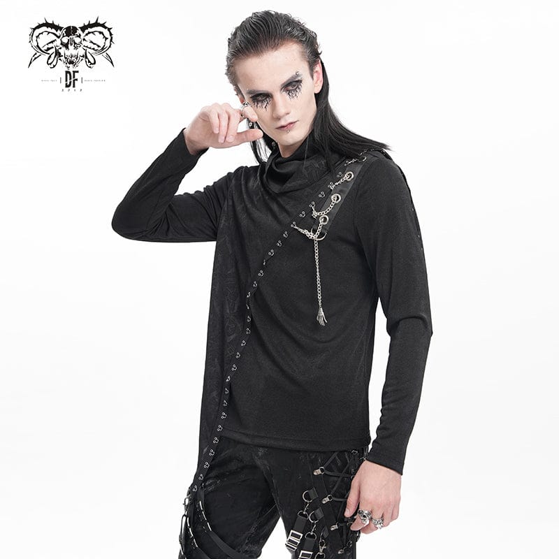 Men's Gothic Chain Splice Sweatershirt - Image 2