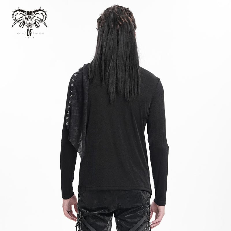 Men's Gothic Chain Splice Sweatershirt - Image 5