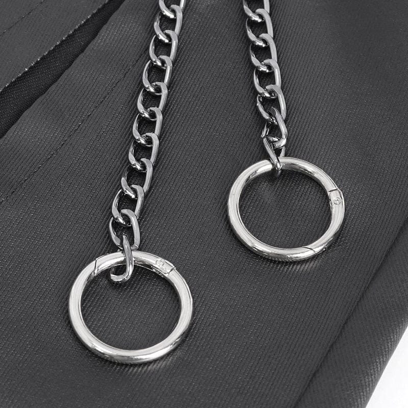 Men's Gothic Double-belt Side Slit Skirt - Image 13