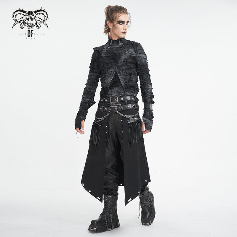 Men's Gothic Double-belt Tassels Kilt - Image 4