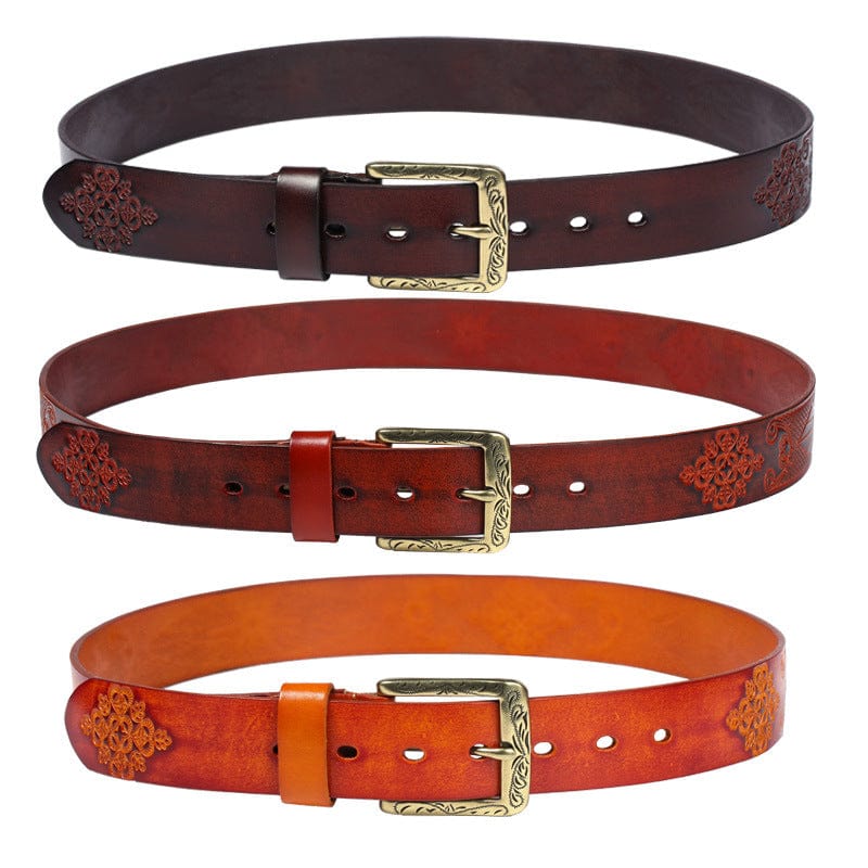 Men's Gothic Embossed Belt - Image 7