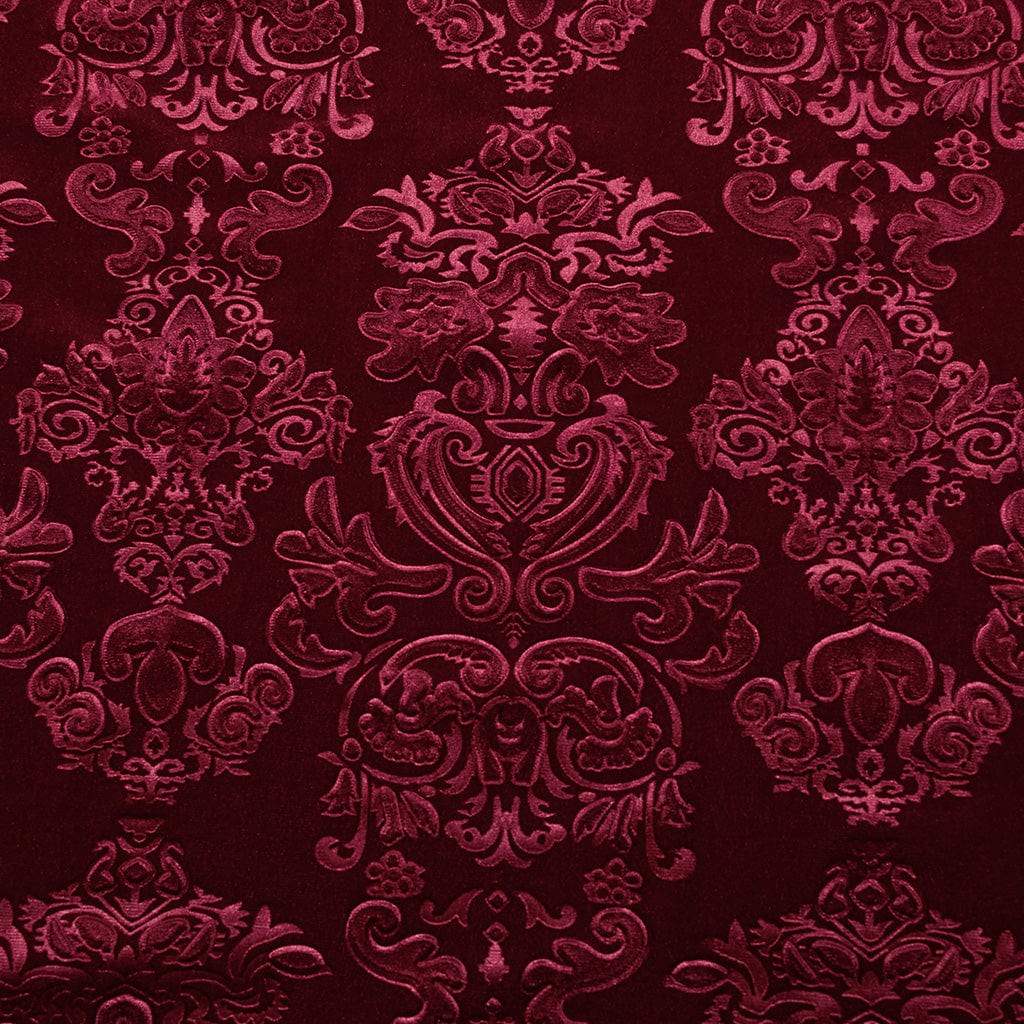 Men's Gothic Embossed Velvet Shirt Red - Image 8