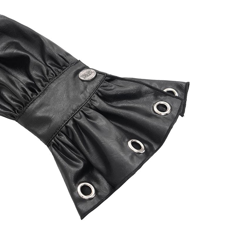 Men's Gothic Eyelets Buckle-up Shirt - Image 12
