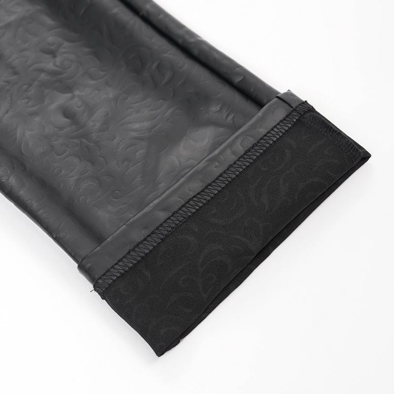 Men's Gothic Faux Leathet Button Trousers - Image 12