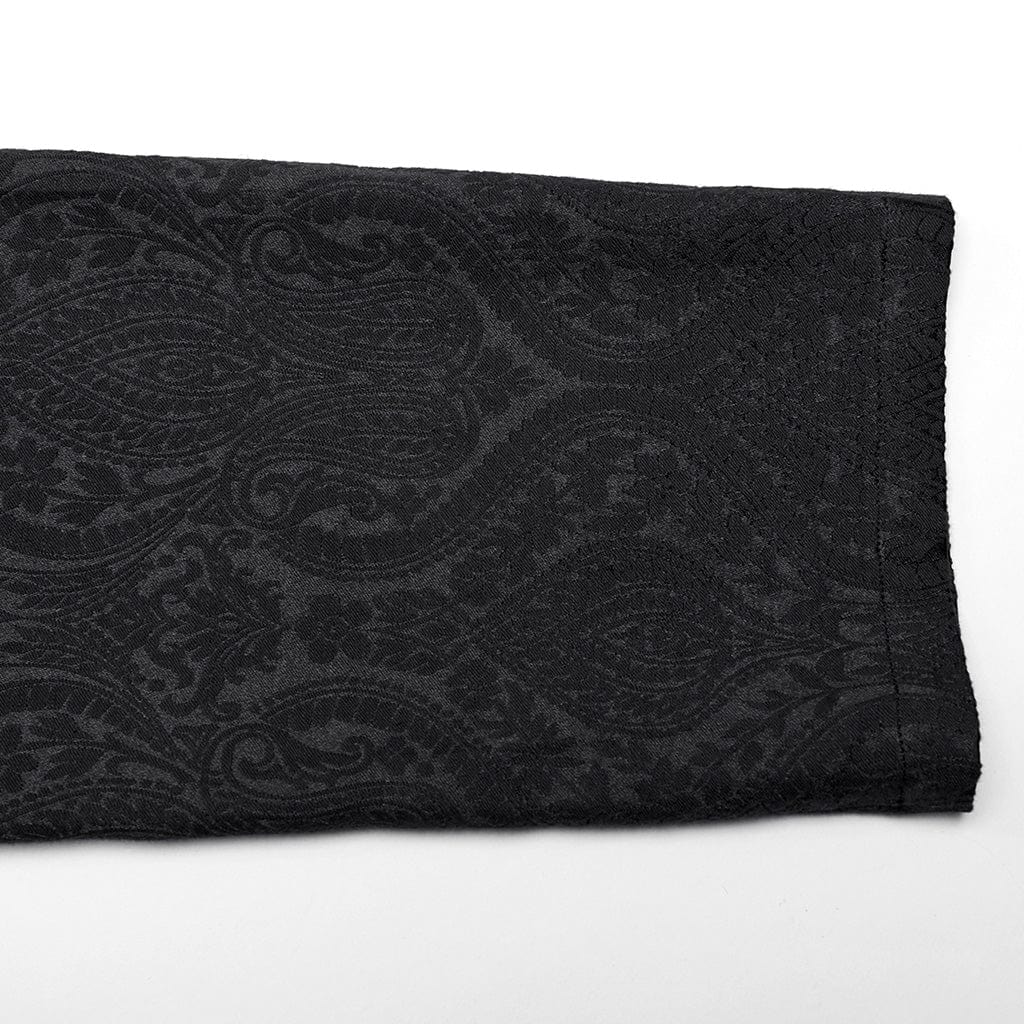 Men's Gothic Floral Jacquard Pants - Image 9
