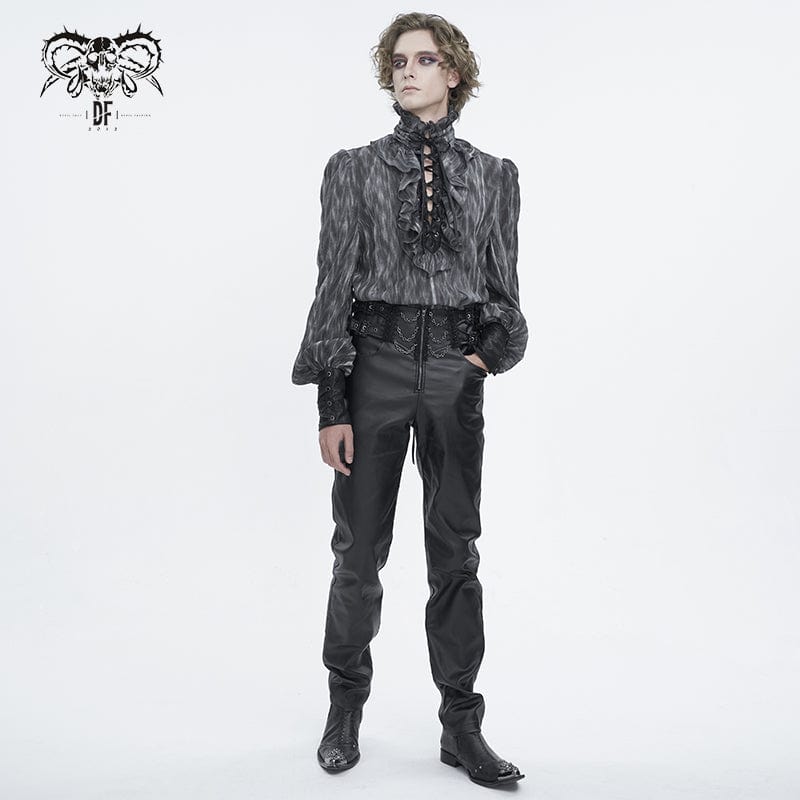 Men's Gothic High-waisted Chain Pants - Image 5