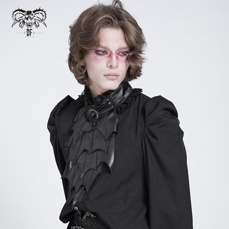 Men's Gothic Irregular Batlike Layered Necktie - Image 4
