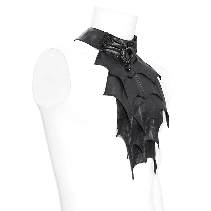 Men's Gothic Irregular Batlike Layered Necktie - Image 7
