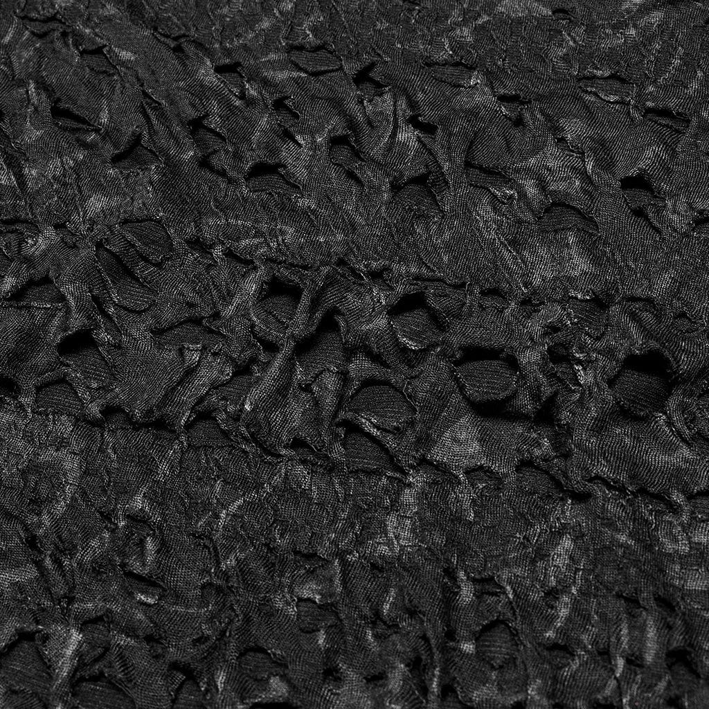 Men's Gothic Irregular Ripped Scarf with Hood - Image 6