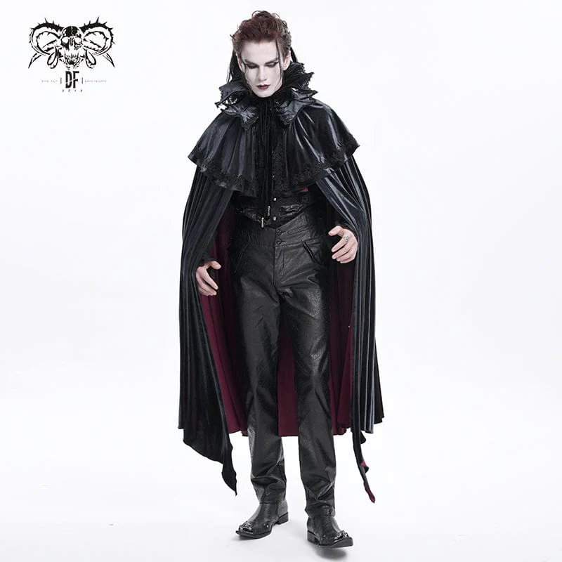 Men's Gothic Lace-up Crochet Neckwear - Image 5