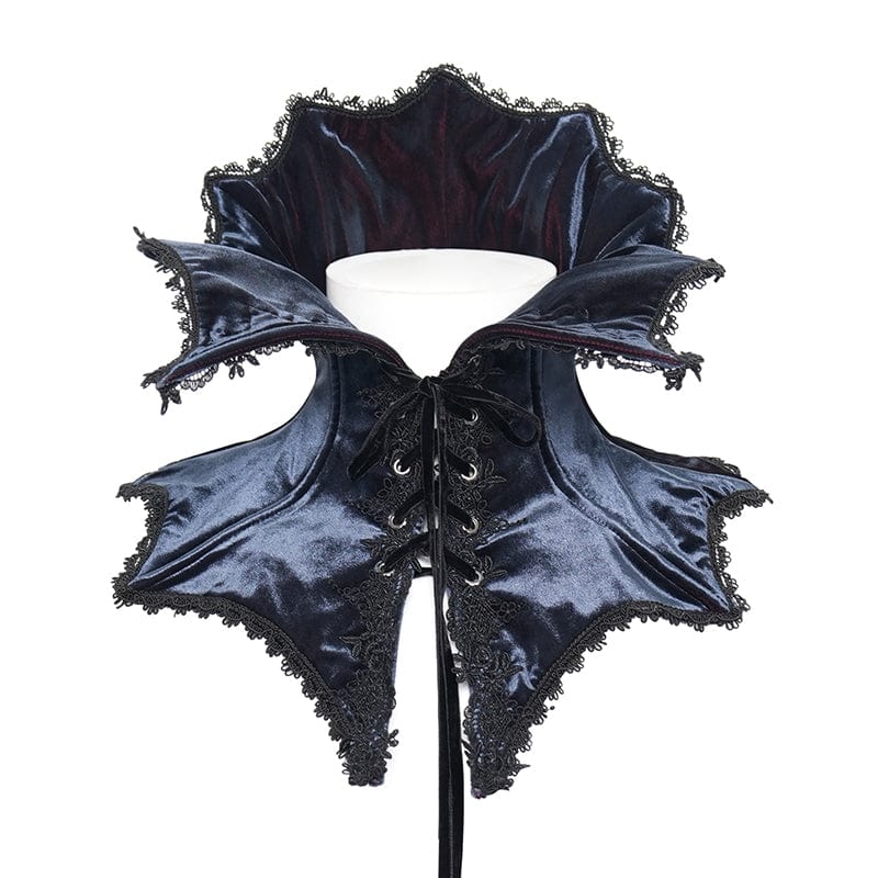 Men's Gothic Lace-up Crochet Neckwear - Image 6