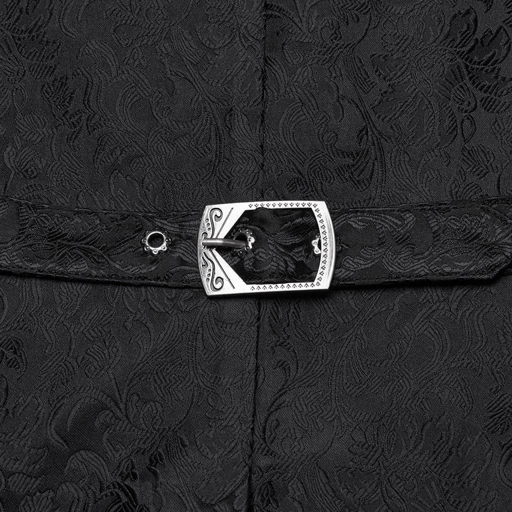 Men's Gothic Lace-up Eyelets Buckle-up Waistcoat - Image 8