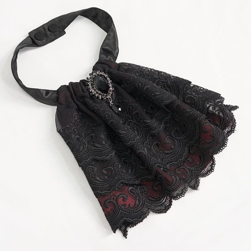 Men's Gothic Layered Bead Lace Necktie - Image 7