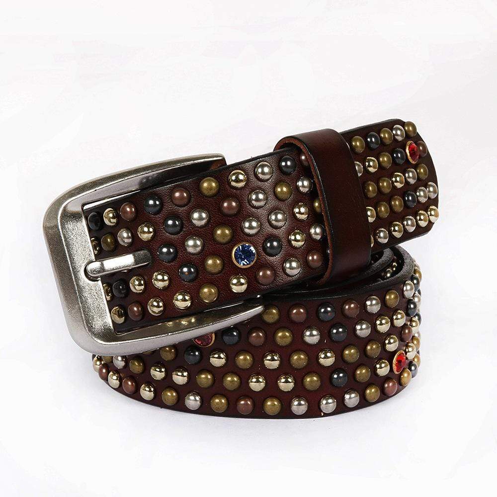 Men's Gothic Multi-colored Rivets Belts - Image 4