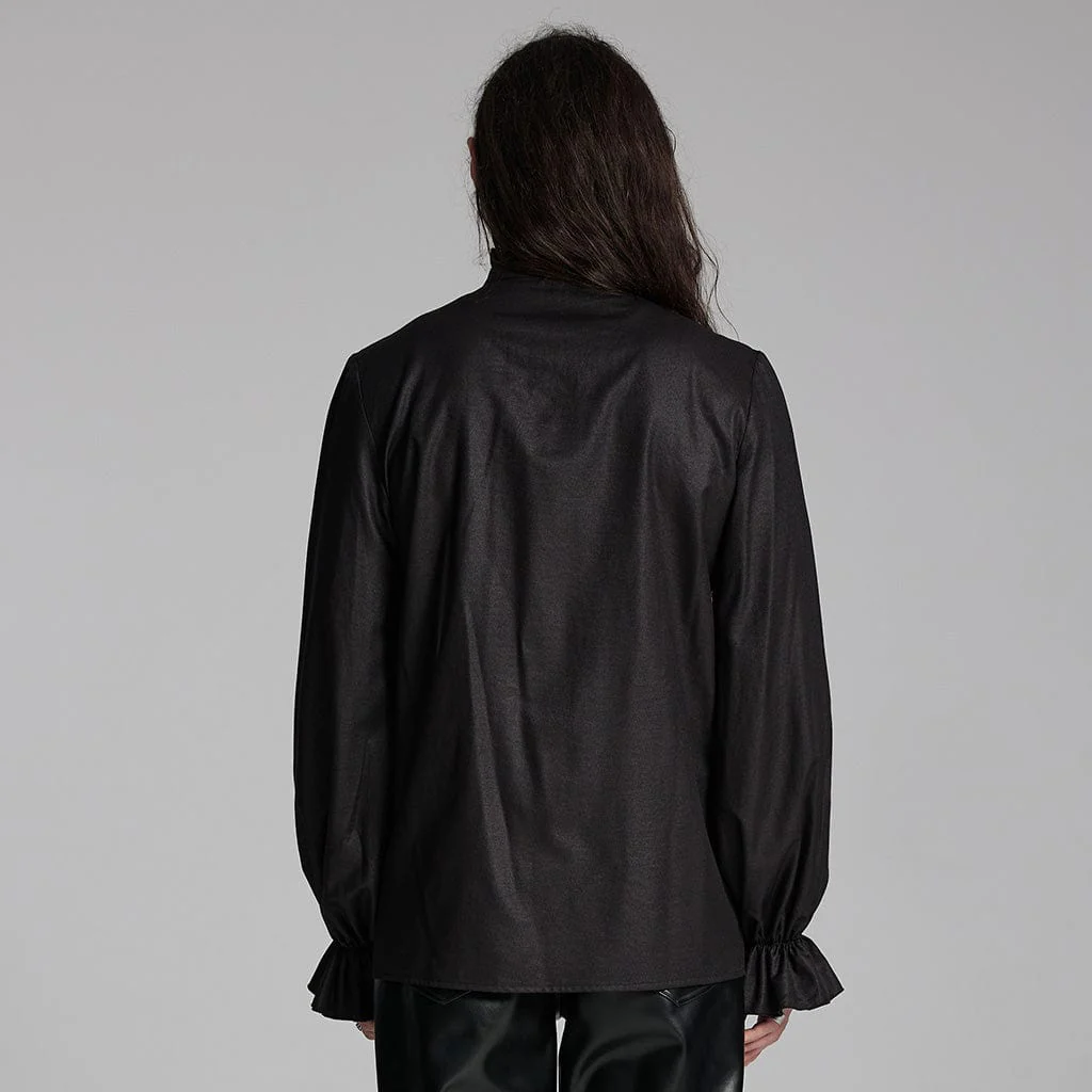 Men's Gothic Ruffled Beast Buckle Shirt - Image 3
