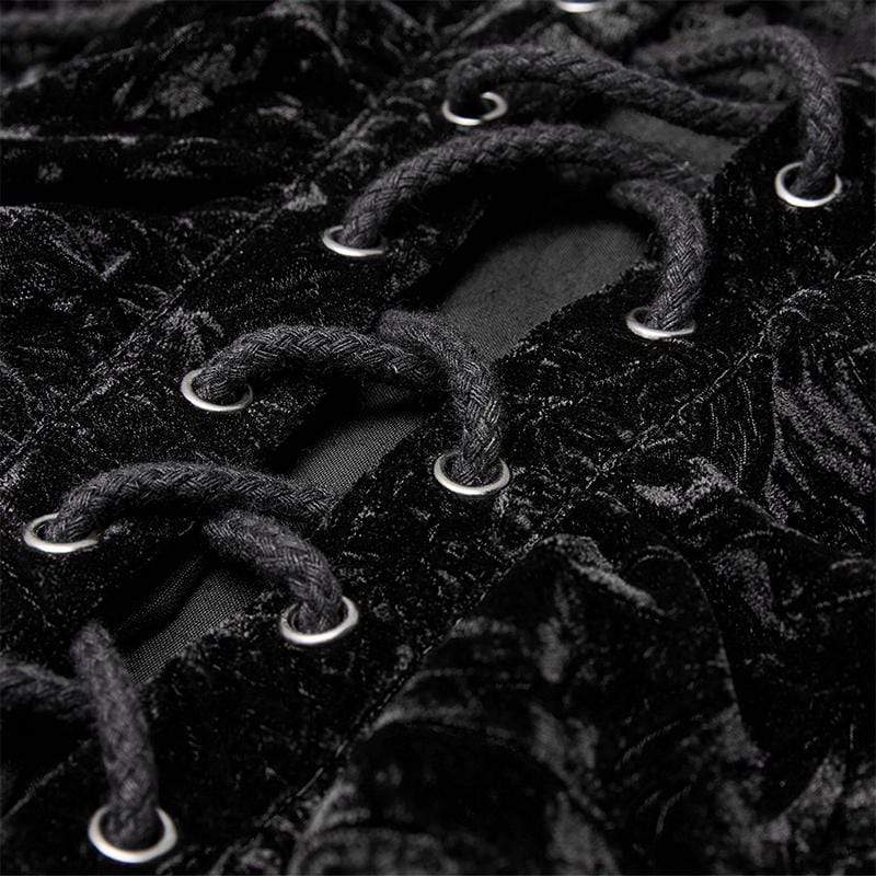 Men's Gothic Ruffles Loosed Velvet Shirts - Image 10