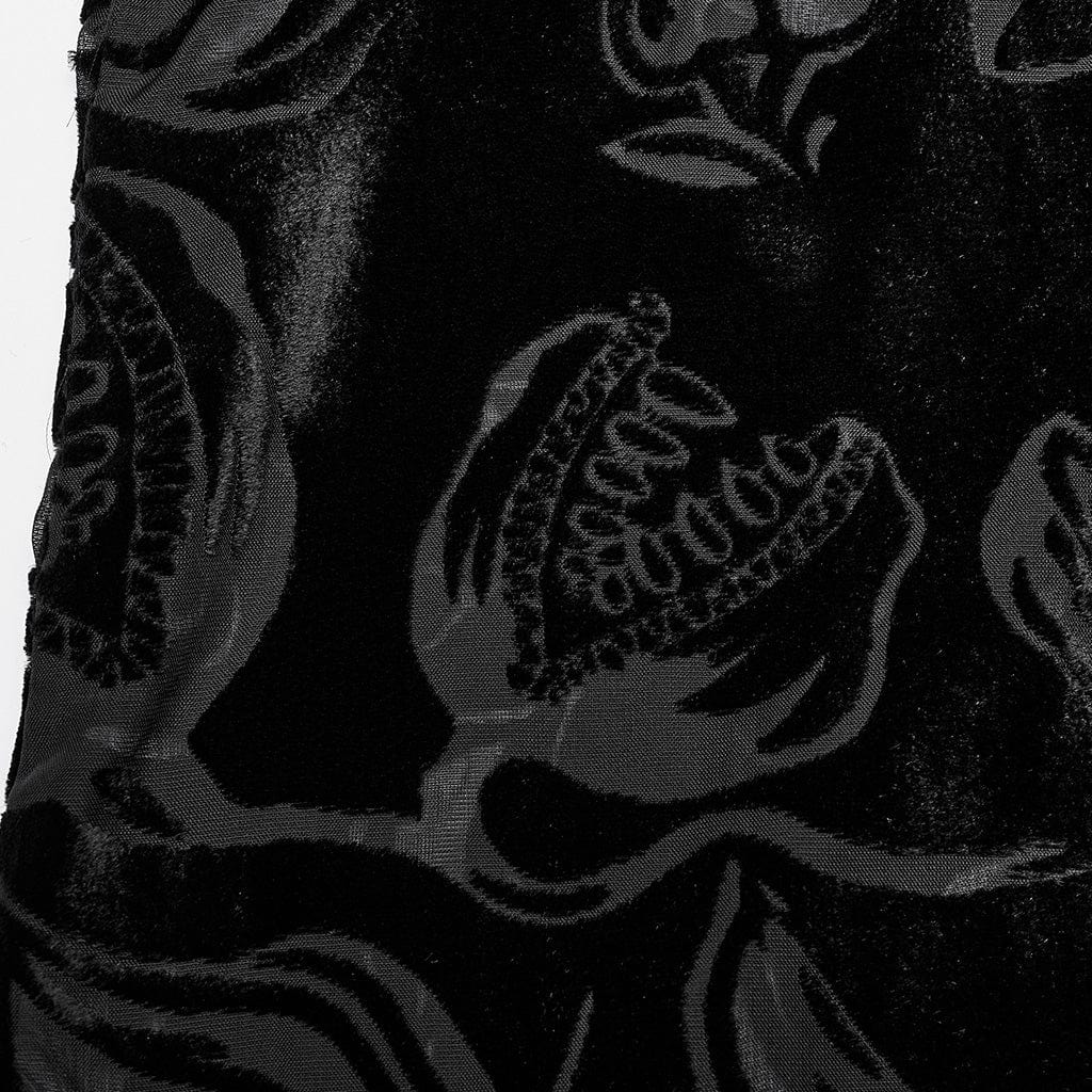 Men's Gothic Sheer Chomper Velvet Shirt - Image 13