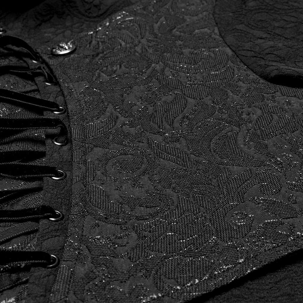 Men's Gothic Skeleton Drawstring Shirt - Image 7