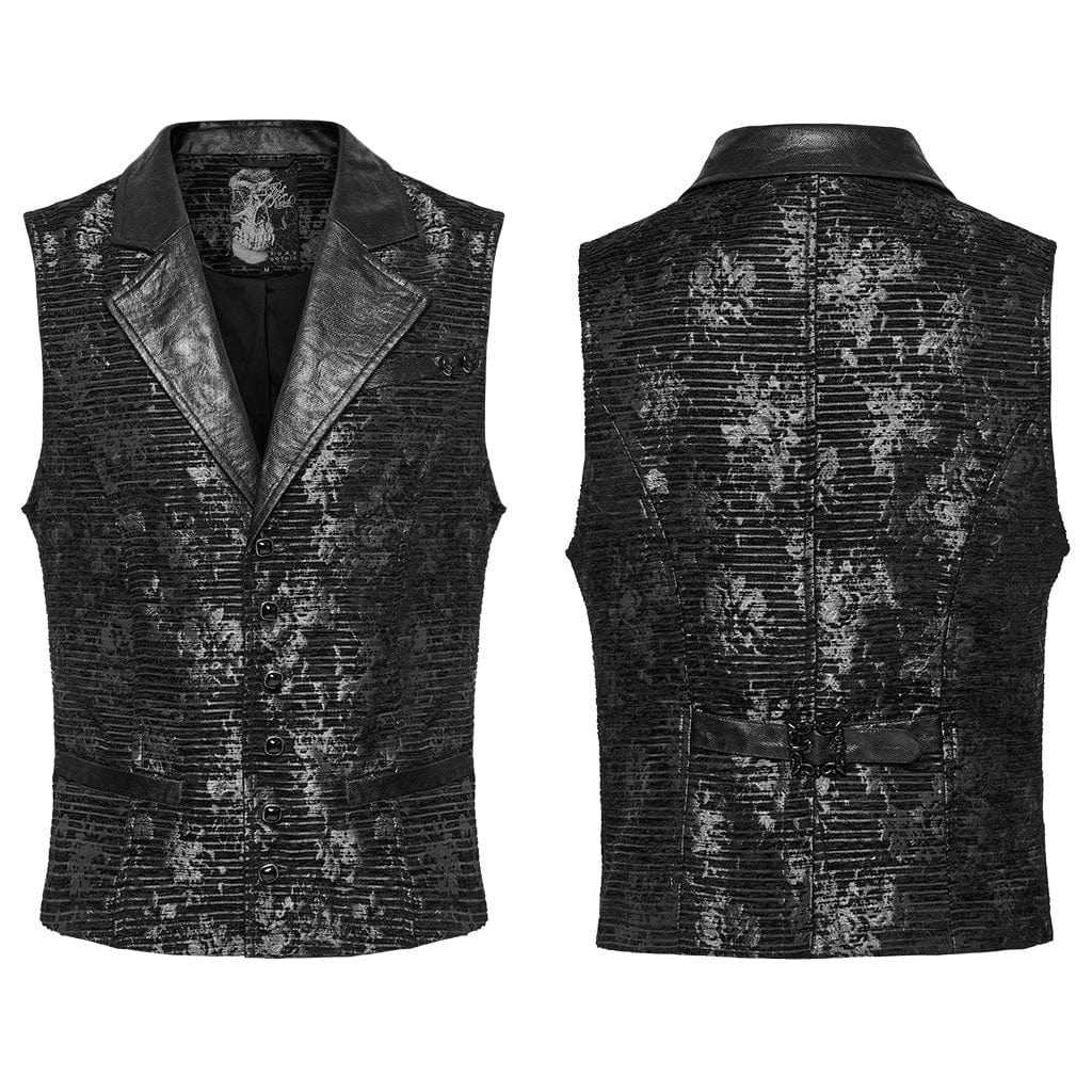 Men's Gothic Skull Buckle-up Waistcoat - Image 5