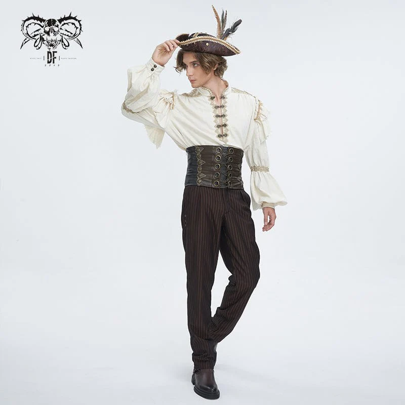 Men's Gothic Skull Lace Hem Hat - Image 3