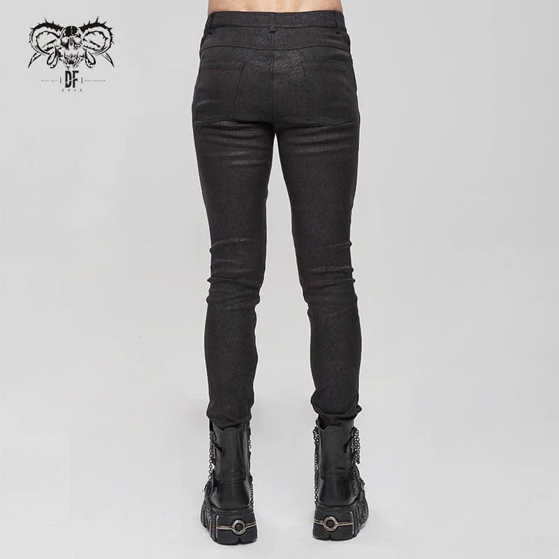 Men's Gothic Slim Fitted Metal Star Pants - Image 4