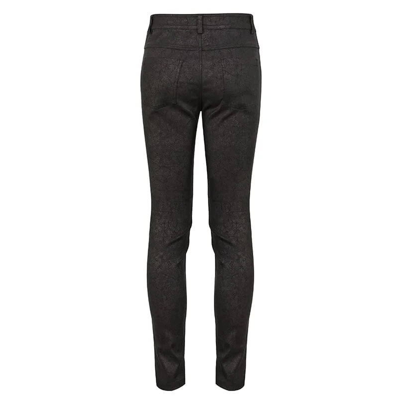 Men's Gothic Slim Fitted Metal Star Pants - Image 9