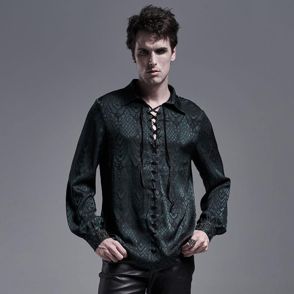 Men's Gothic Snakeskin Strappy Shirts - Image 3