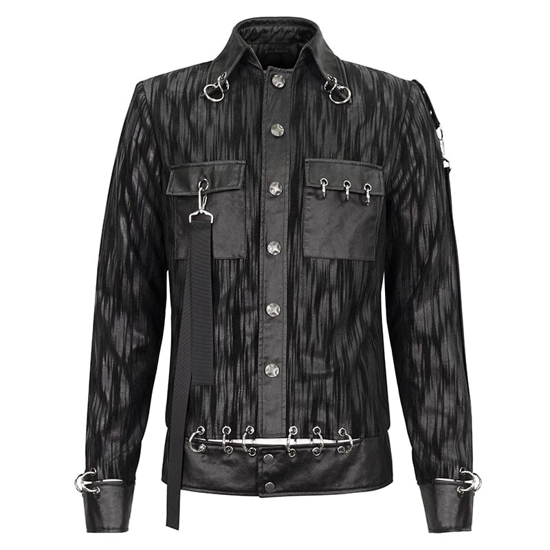 Men's Gothic Splice Ribbed Jacket - Image 6