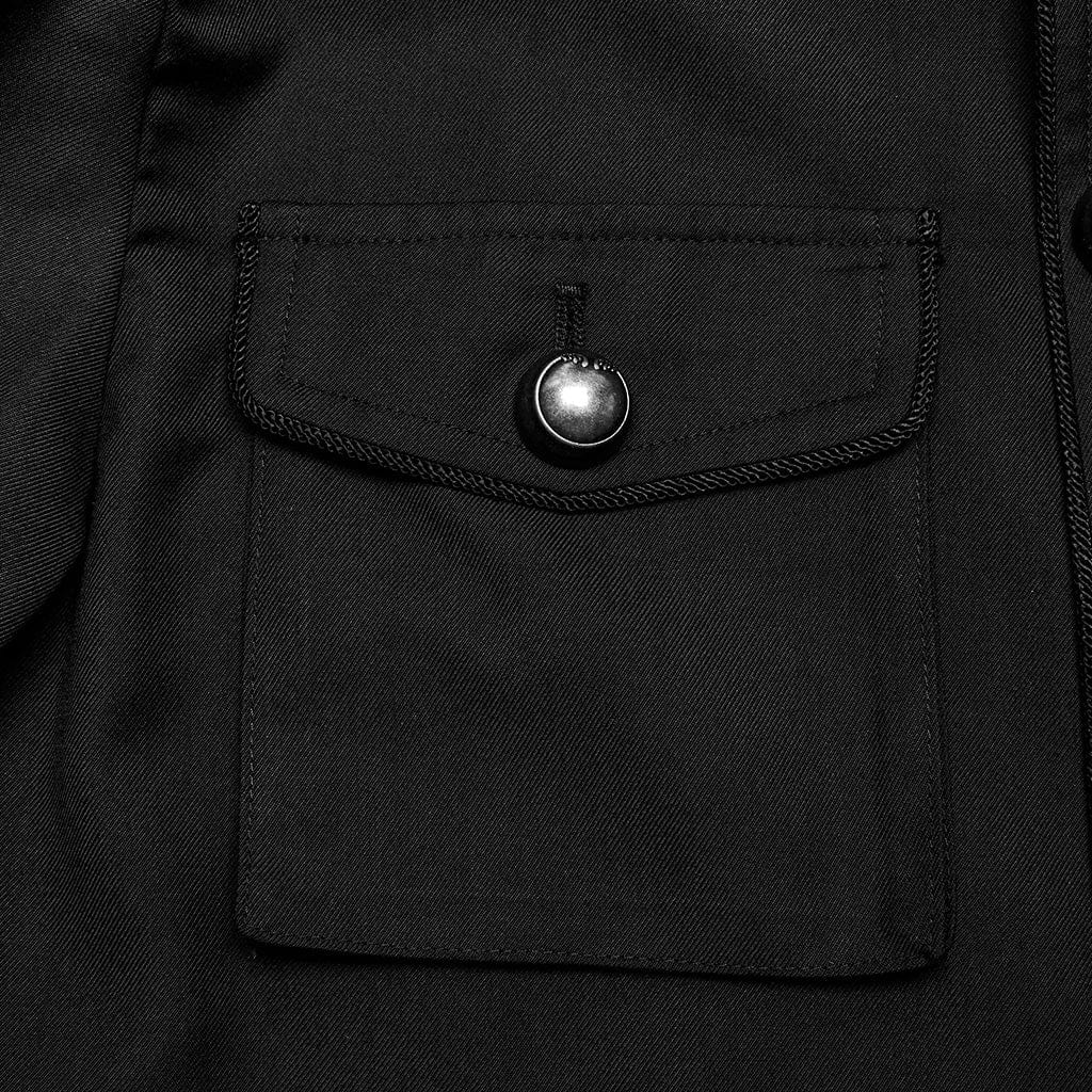 Men's Gothic Stand Collar Big-pocket Coat - Image 6