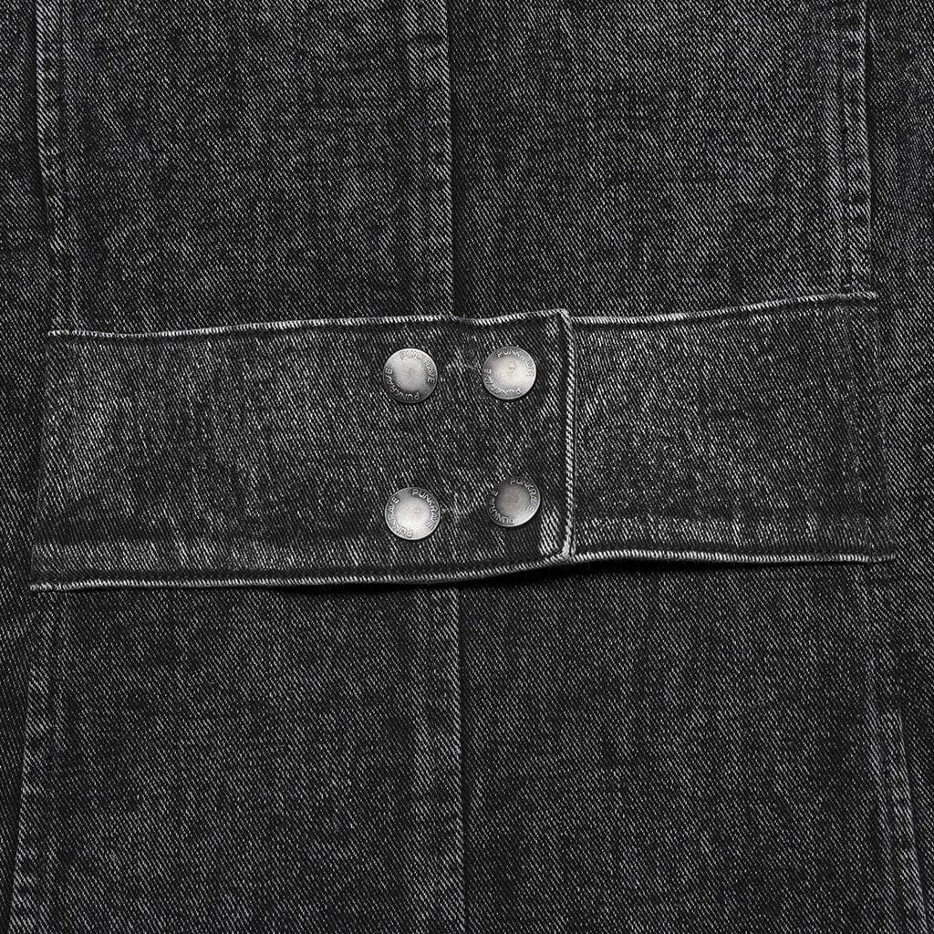 Men's Gothic Stand Collar Distressed Long Vest - Image 8