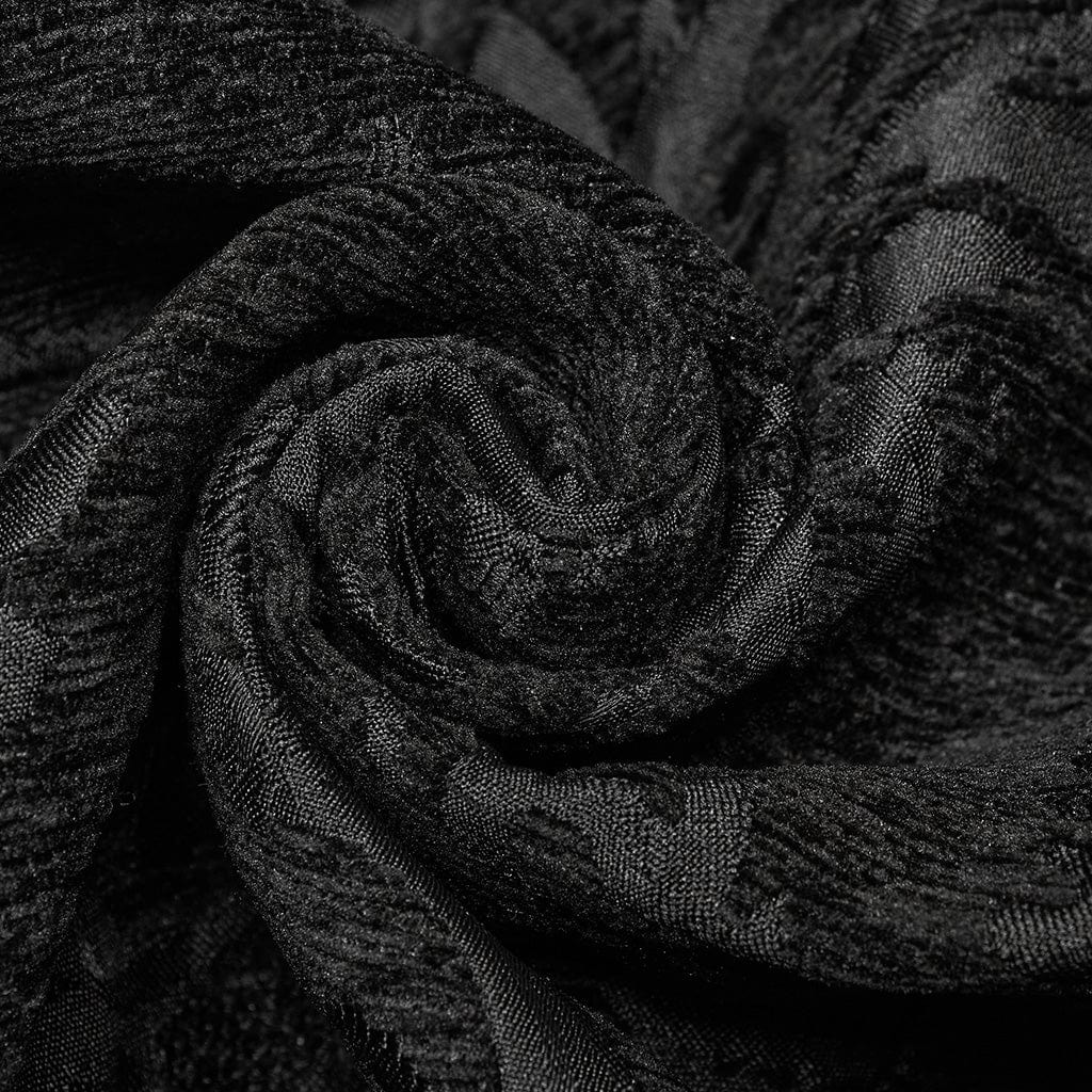 Men's Gothic Stand Collar Embossed Vest - Image 9