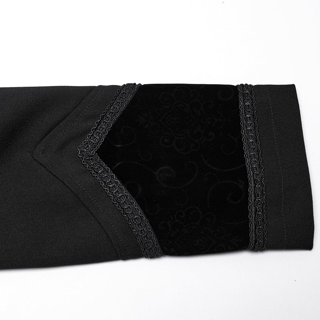 Men's Gothic Stand Collar Frog Witchy Coat - Image 8