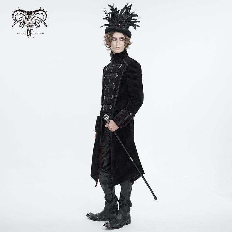 Men's Gothic Stand Collar Swallow-tailed Coat - Image 5