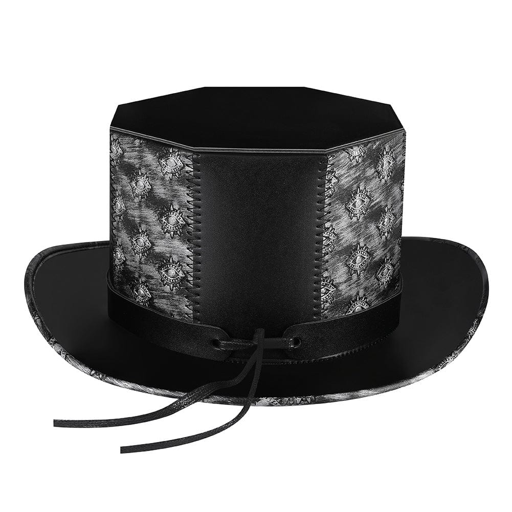Men's Gothic Strappy Eyes Embroidered Hat - Image 3