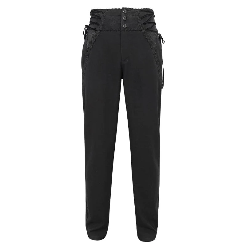 Men's Gothic Strappy High-waisted Pants - Image 7