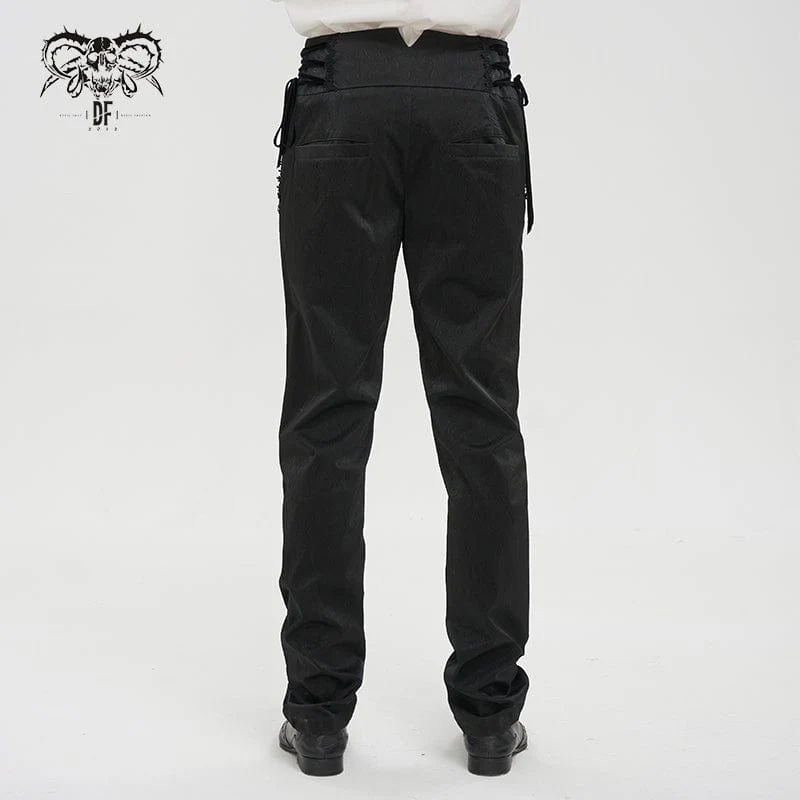 Men's Gothic Strappy High-waisted Pants - Image 3
