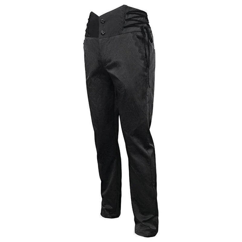 Men's Gothic Strappy High-waisted Pants - Image 7