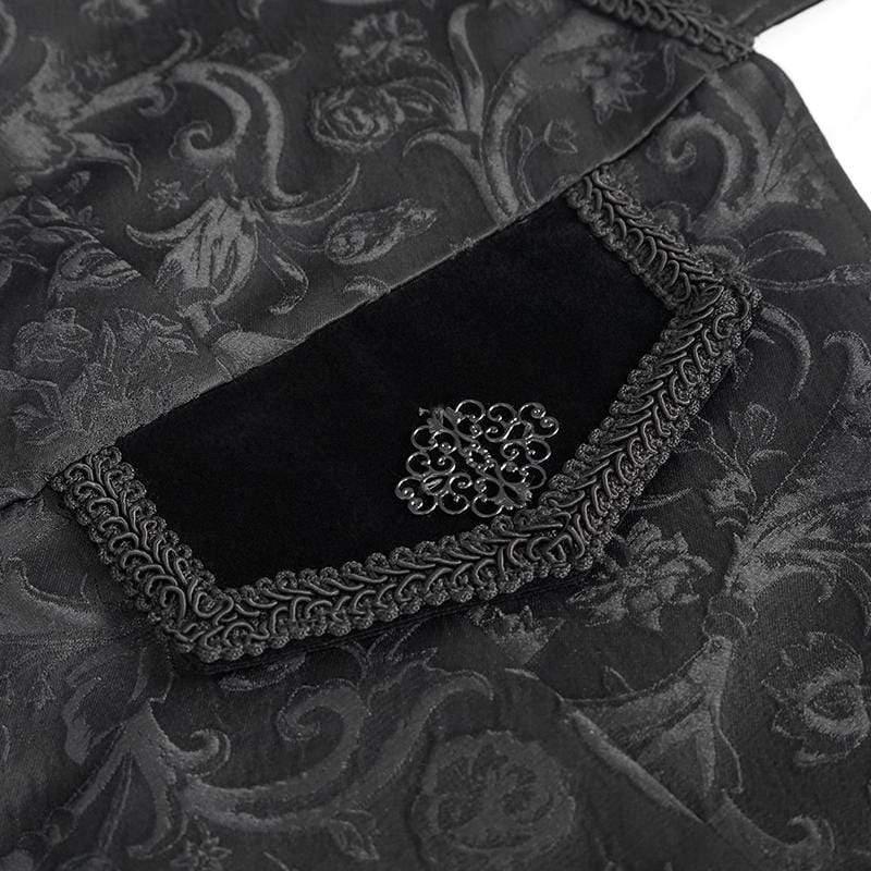 Men's Gothic Toned Horn Sleeved Swallow-tailed Coat - Image 7