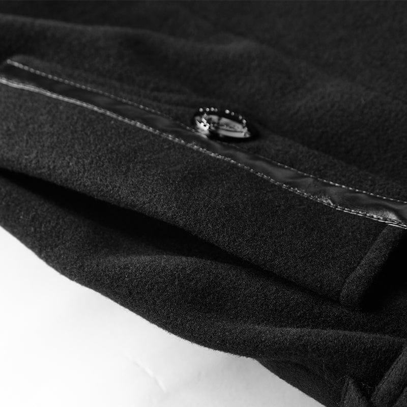Men's Military Uniform Worsted Long Coat With Belt - Image 8
