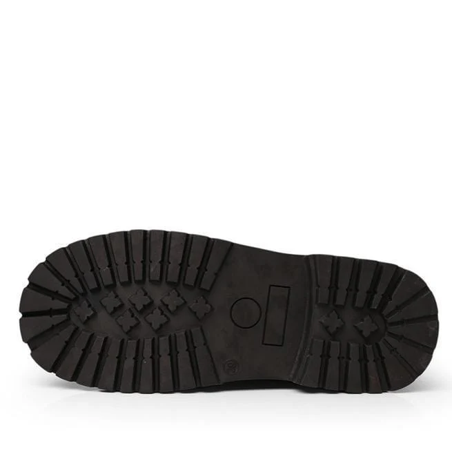 Men's Multi Buckles Lace Up High Boots Martin Boots - Image 3