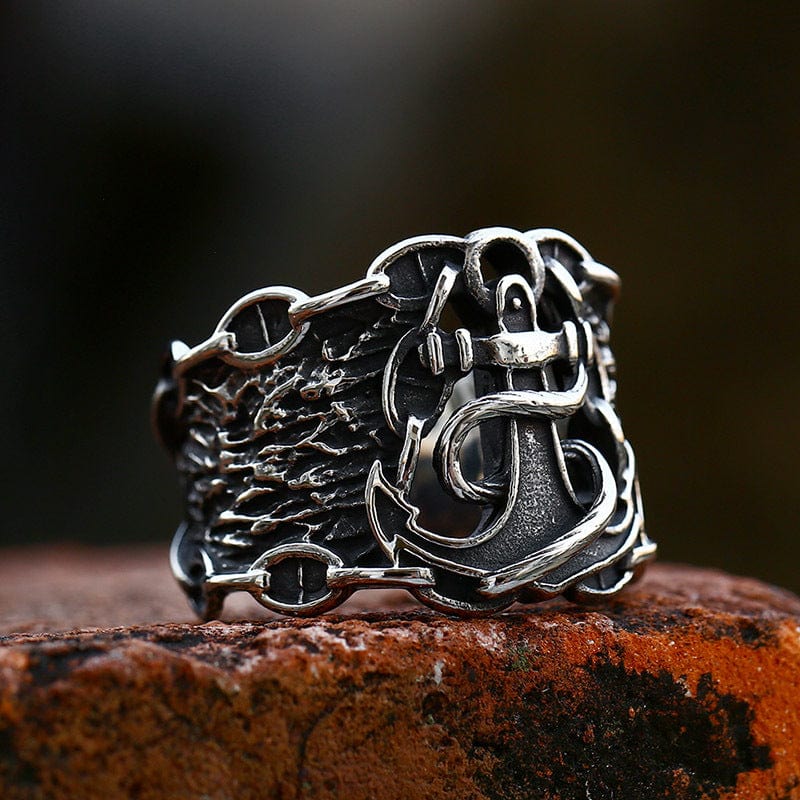 Men's Punk Anchor Ring - Image 5