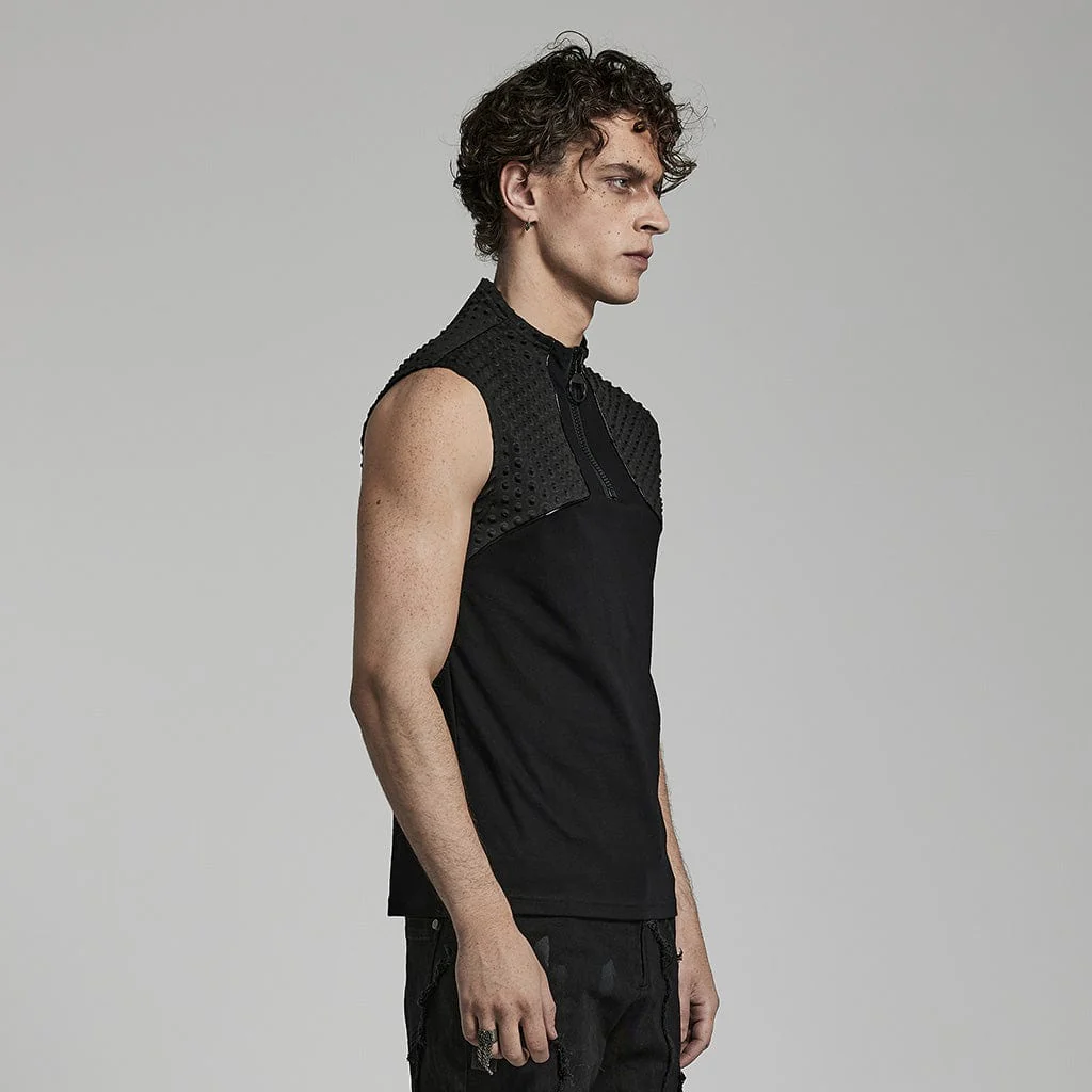 Men's Punk Bubble Zipper Tank Top - Image 2