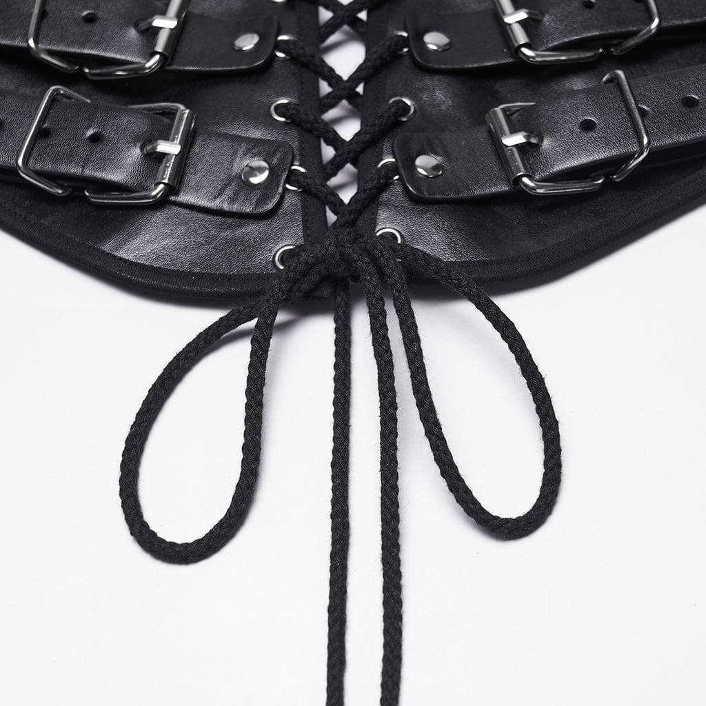Men's Punk Buckle Strap Lace-up Girdle - Image 6