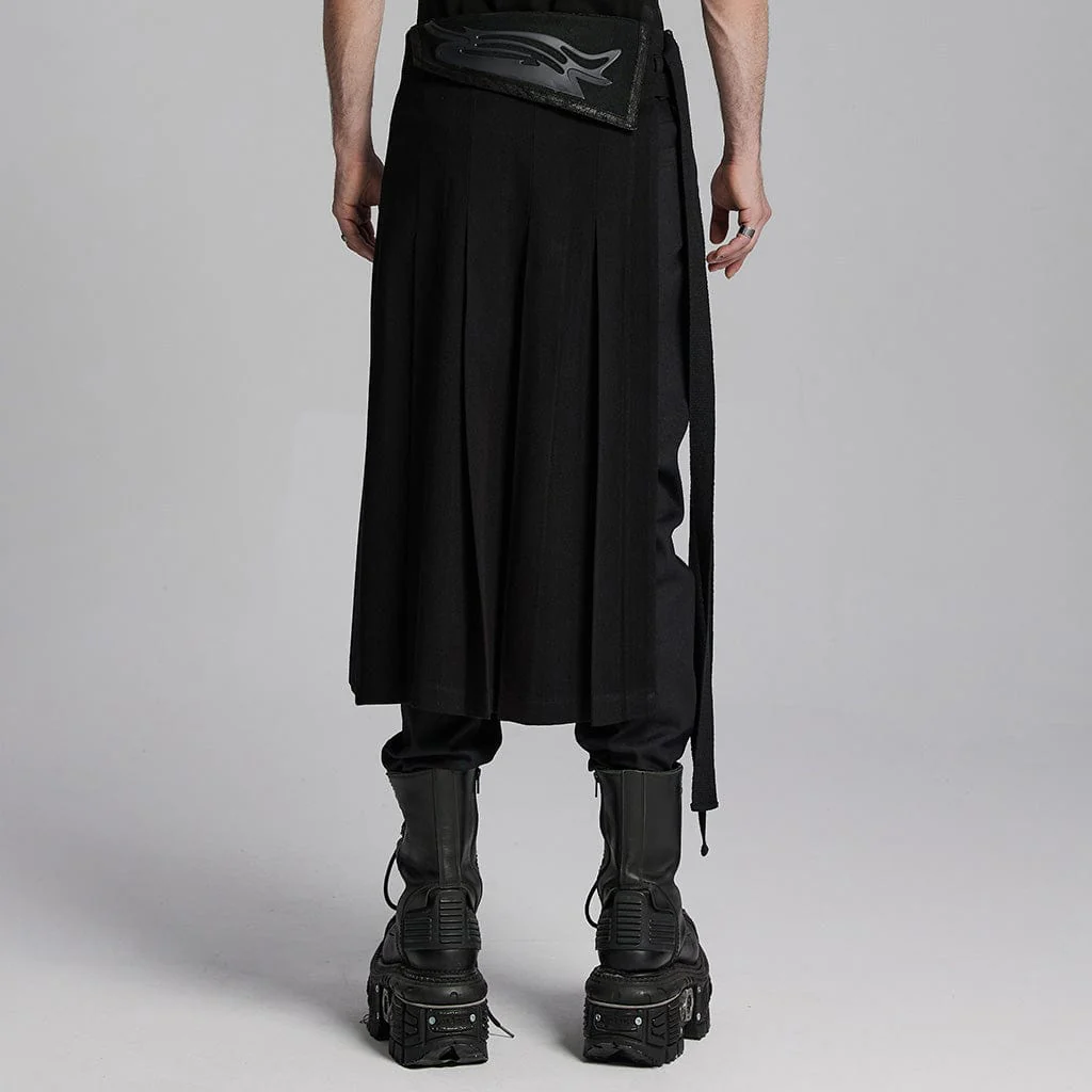 Men's Punk Buckle-up Strap Skirt - Image 3